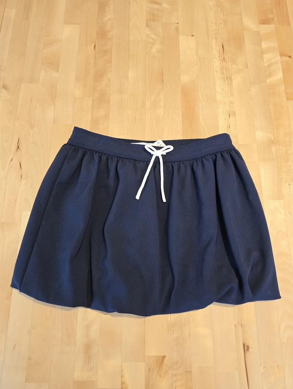 Zara Balloon Mini Skirt Navy Size 10 NWT